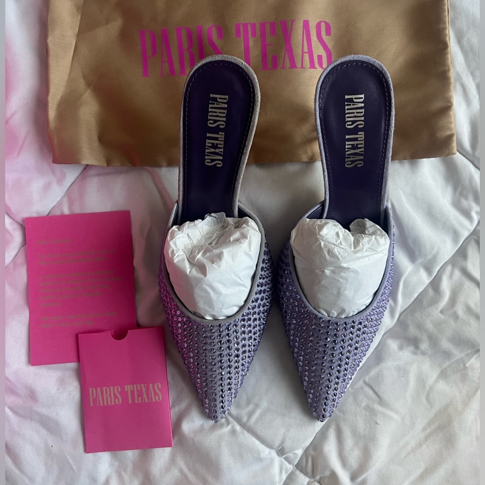 Paris Texas light amethyst mule size 36